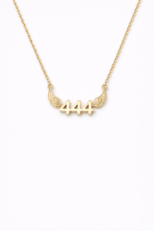 444 Angel Number Necklace – Protection + Divine Support