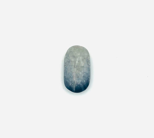Black Obsidian & Clear Quartz Palm Stone- Protection & Clarity