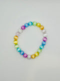Aura Selenite Rainbow Bracelet- Energy Cleansing