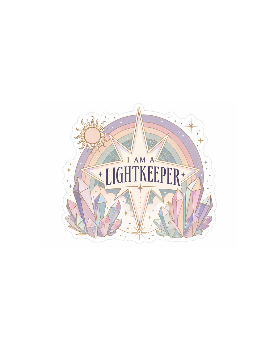 I AM A LIGHTKEEPER Sticker — Soft Heart, Strong Light