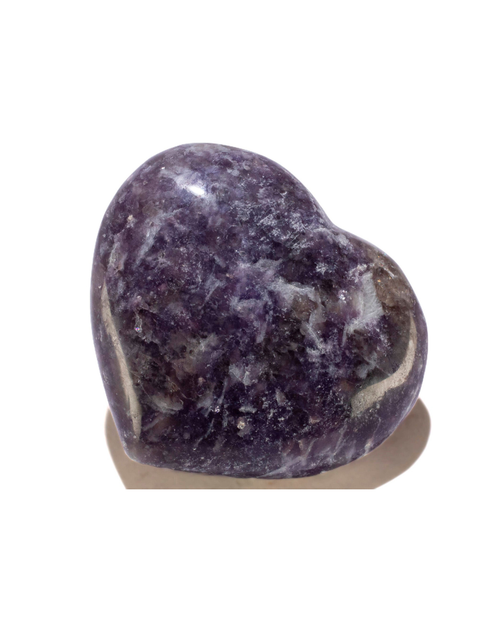 Lepidolite Carved Heart- Anxiety Busting
