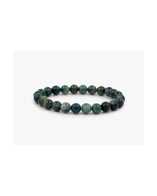 Green Moss Agate Bracelet- Grounding