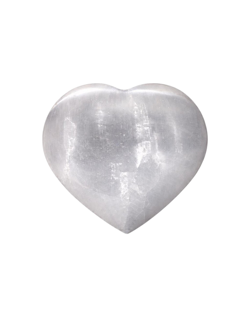 Selenite Carved Heart- Charge & Cleanse