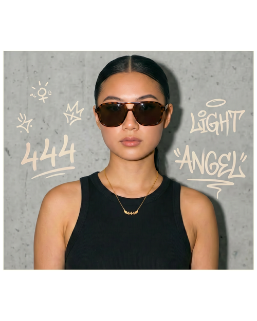 444 Angel Number Necklace – Protection + Divine Support